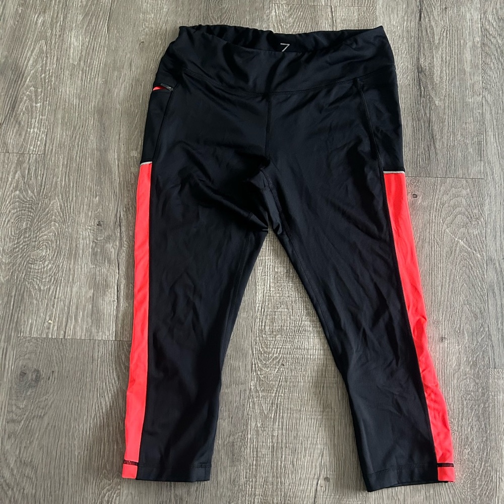 Zella Capri Workout leggings neon stripe